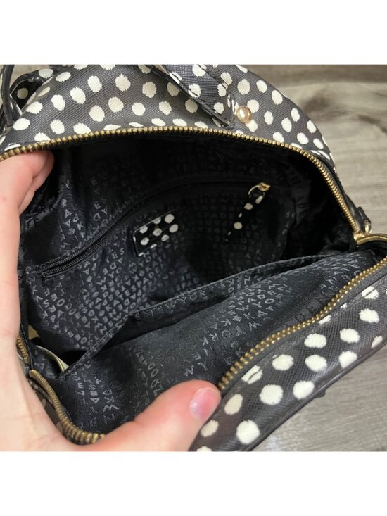 Kate Spade Laurel Way Musical Printed Dot Leather Black White Backpack Medium main image 5
